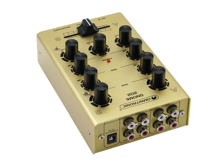 OMNITRONIC GNOME-202 Mini mixer gold 